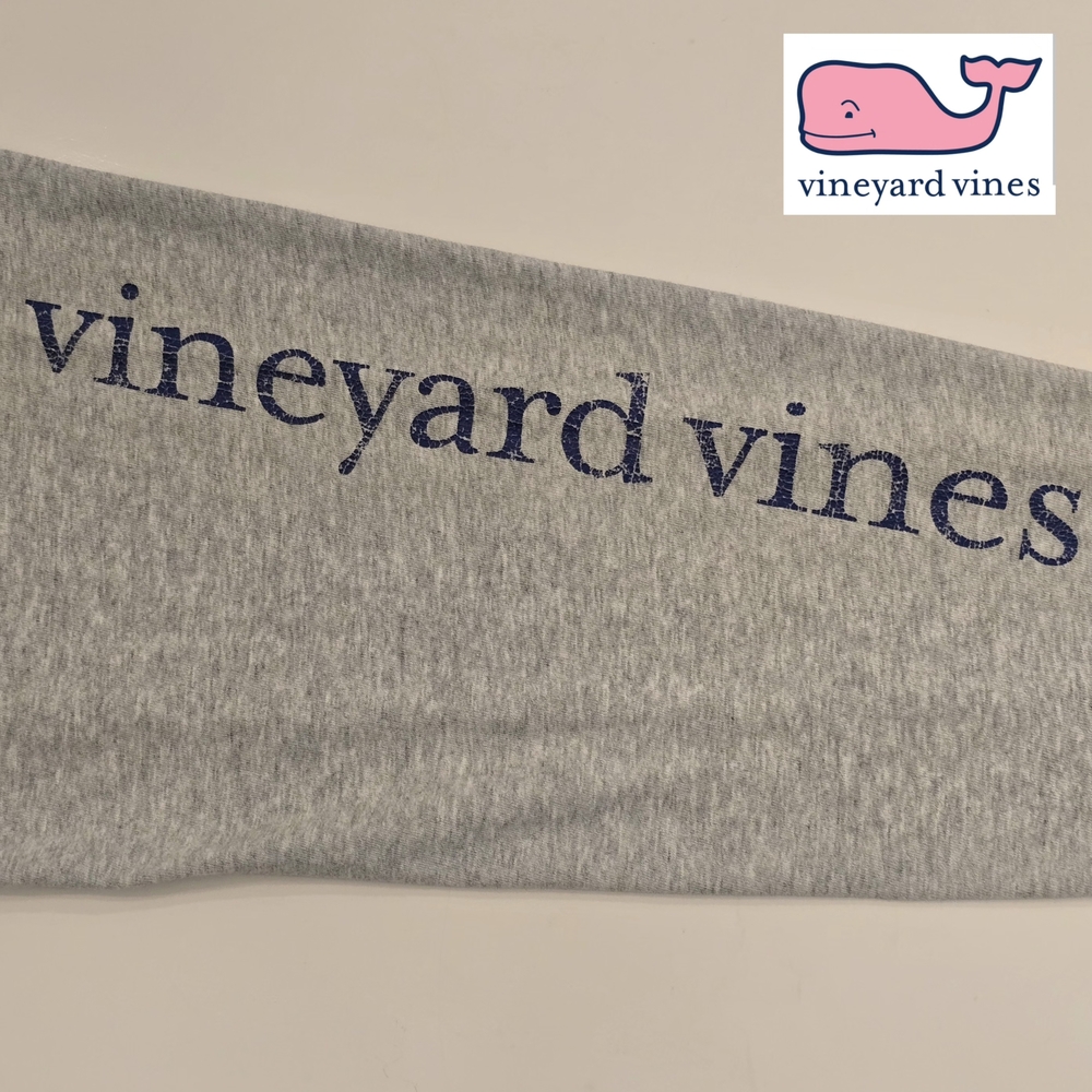 Vineyard Vines Mens XL Gray & Navy Whale Logo Longsleeve Tee w/ drawstring bag - Picture 5 of 9